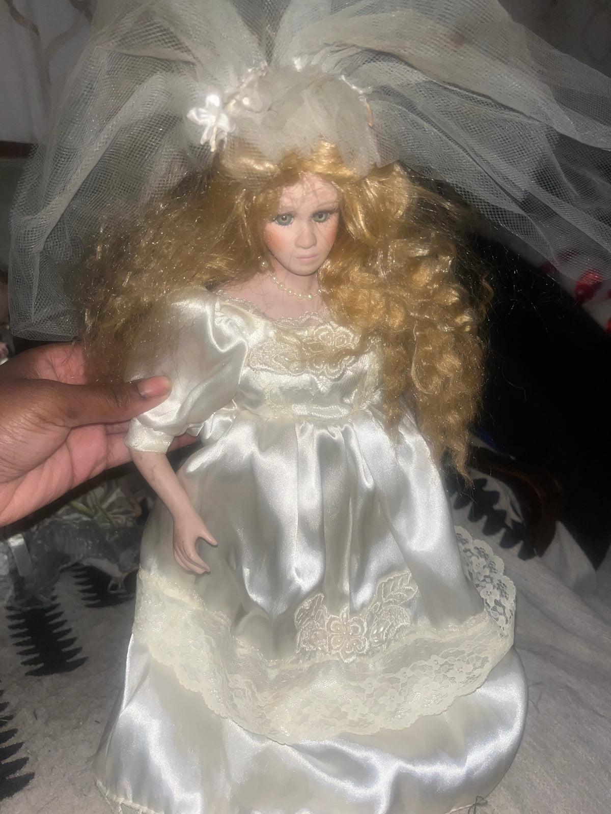 Vintage Collector Bisque  Bride Doll.