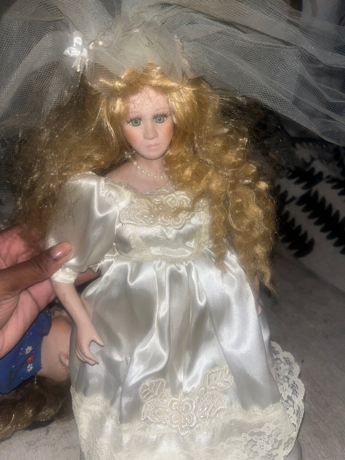 Vintage Collector Bisque  Bride Doll.