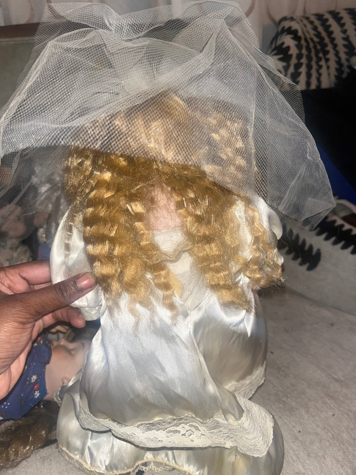 Vintage Collector Bisque  Bride Doll.