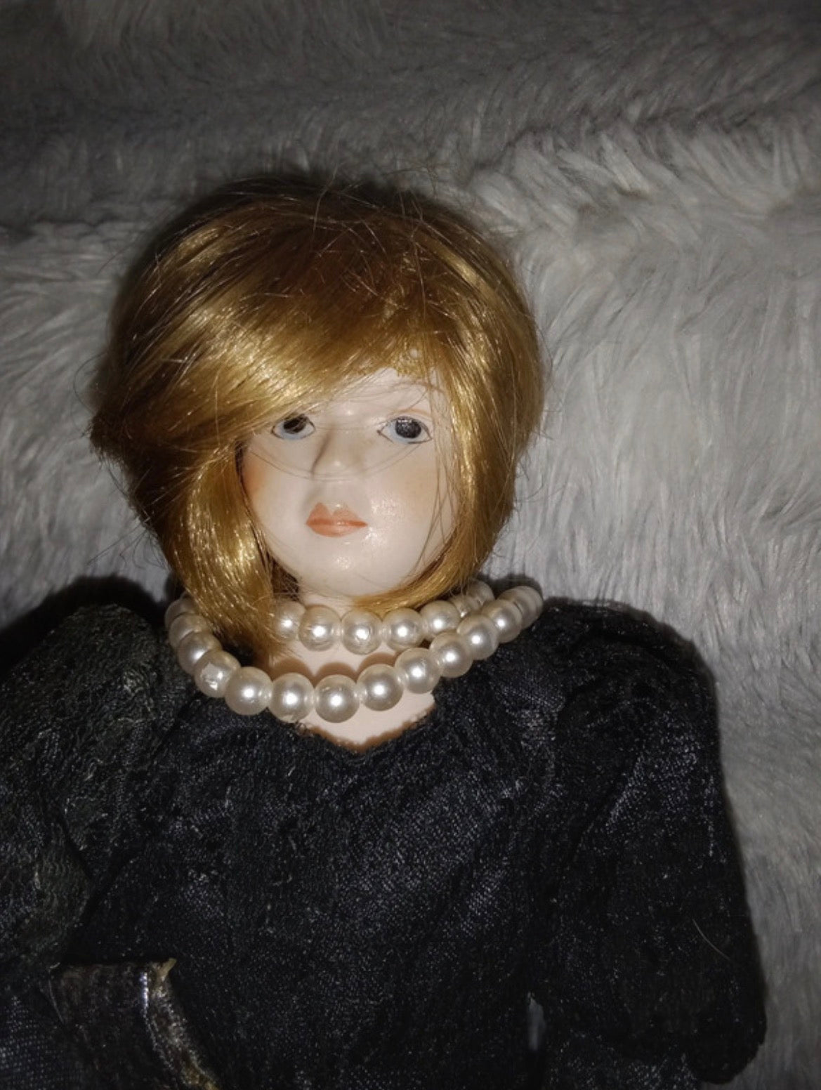 Ceramic/Bisque Head Doll with Soft Body 9 inch
